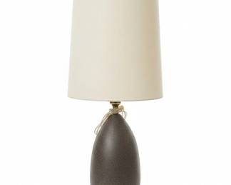 MidCentury Modern Ceramic Table Lamp with Drum Shade