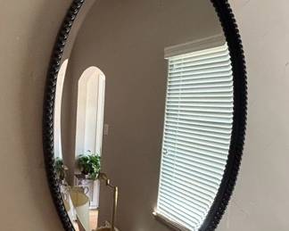 Oval Beaded Frame Mirror