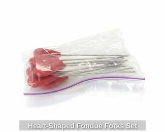 HeartShaped Fondue Forks Set