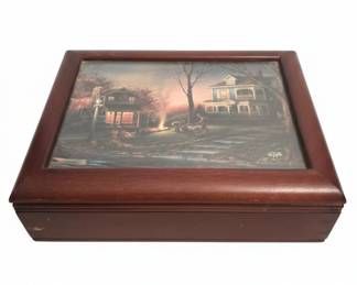 Terry Redlin Holiday Gathering Decorative Wooden Box
