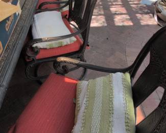 Hanamint Grand Tuscany Club Chair with Red Cushions fourth image