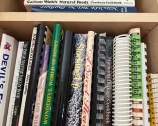 Collection of Vintage Cookbooks and Recipe Binders