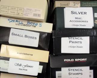 Collection of Assorted Boxes  Marilyn Stember, Liz Claiborne, Josef Seibel, Polo Sport, Clarks