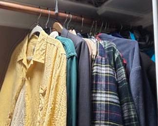 Mens Casual ButtonDown Shirts and Folded Clothing Lot