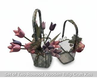 Set of Two Rowood Wooden Tulip Craft Kits