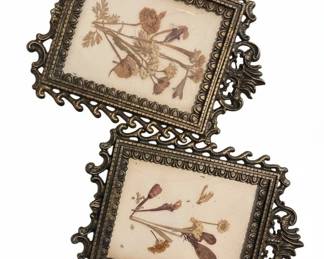 Ornate Victorian Style Pressed Flower Frames Set of 