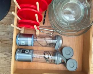 Kitchen Hand Blender Set with Mixing Bowls and Plate Rack