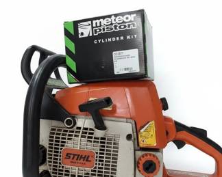 Stihl Chainsaw with Meteor Piston Cylinder Kit for Stihl or