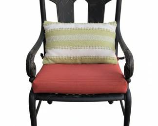 Hanamint Grand Tuscany Club Chair with Red Cushions fifth image