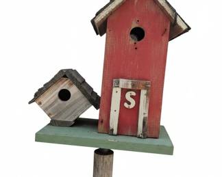 Decorative Wooden Birdhouses with Letter S