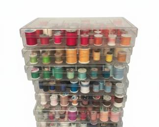 DoubleSided Thread Organizer with Assorted Threads
