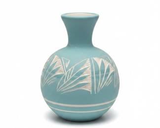 Navajo Sgraffito Ceramic Vase by ALB NEY