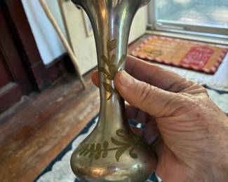 Vase from India overlaid brass