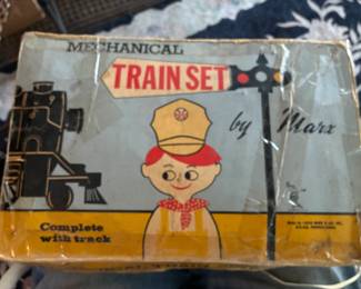 Box--held together with tape but original box from 1950s