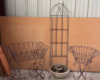 WROUGHT IRON PLANTS STANDS AND TRELLIS’