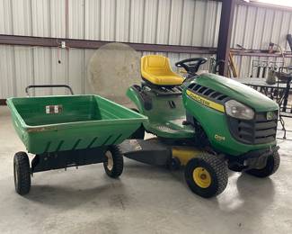 JOHN DEERE D105 LAWN MOWER-NEEDS WORK, JOHN DEERE LAWN TRAILER