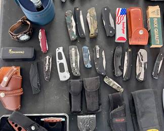KNIFE COLLECTION BROWNING, SCHRADE, BUCK, CASE, KERSHAW