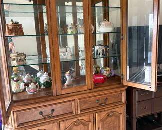 excellent condition, hi quality china cabinet  55" wide  $325 obo