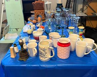 SuperHandy Lift Chair, electric, like new,  $95, Misc.  kitchen glasses and mugs 25cents - 50 centsd mugs