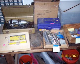 Electric impact wrench $25 obo.  Fishing gear $1 to $2 Fishing box with some gear inside $7.50 . 