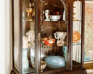 Curio Cabinet, Roseville Pottery