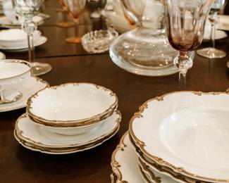 Hutschenreuther Sylvia Revere Platinum Rimmed China Set