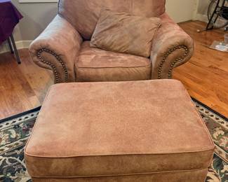 Matching Chair with Ottoman