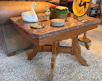 Marble Top End Table