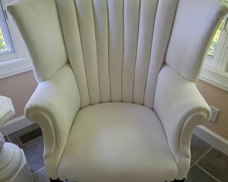 White high back chair
