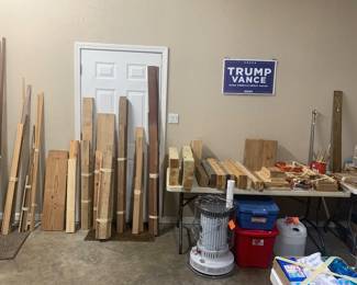 Wood bundles, kerosine heater & fuel