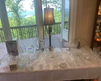 Clear pressed glass