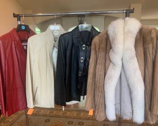 Very nice leather / mink jackets