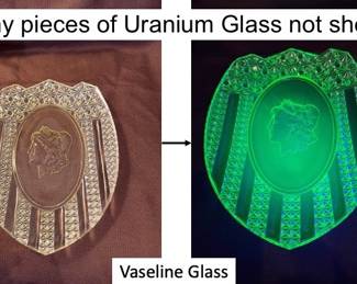 Vaseline Glass plus many pieces of Uranium Glass