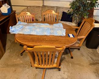 Chromecraft Table, Leaf and 4 Chairs
