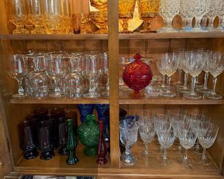 Tiffin Franciscan Madeira goblets , MCM Glassware, Christmas Stemware