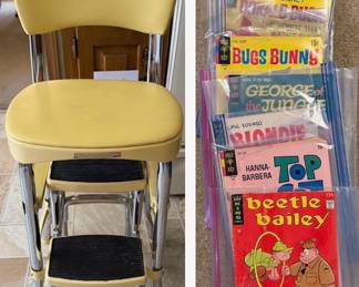 MCM Cosco Step Stool and MCM Comics