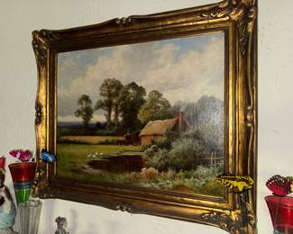 J B Noel  John Bates Oil Signed