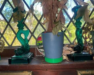 Heisey  Dolphin candle bases