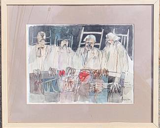 Mid century watercolor.