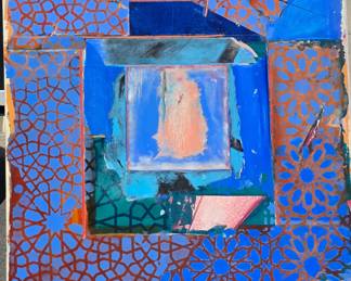 Large 54" x 48" abstract painting 