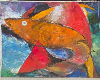 Large abstract oil.