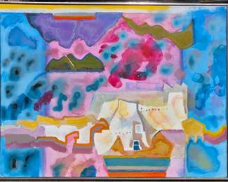 Keith Crown Abstract oil 1970