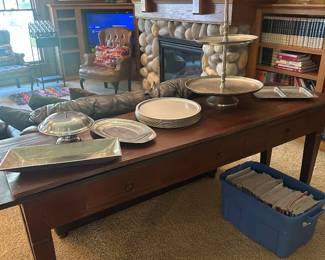 Antique Sofa Table, Serving ware