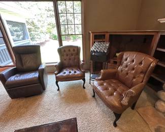 IMG Comforts of Norway Recliner, Leather Wingback Chairs