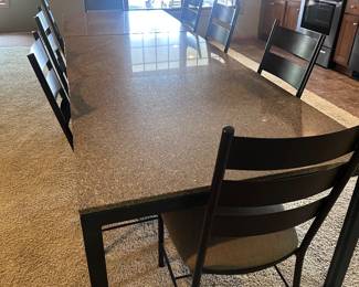 Room & Board Steel and Marble Tables and Chairs