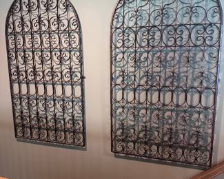 Wrought Iron Cathedral Panels Approx. 33" x 59" Each