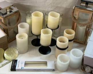 Lot 188: Lanterns, Candle Stands And More Battery Operated Candles