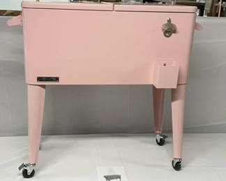 Lot 79: 80 Quart Pink Cooler On Wheels Never Used