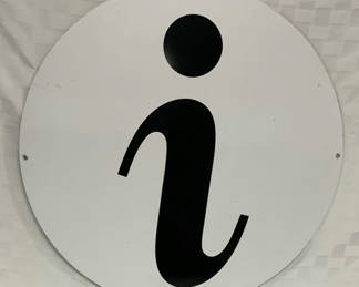 Lot 98: Large Metal Information Sign