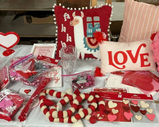 Lot 146: Valentine's Day Home Decor and Party Supplies
